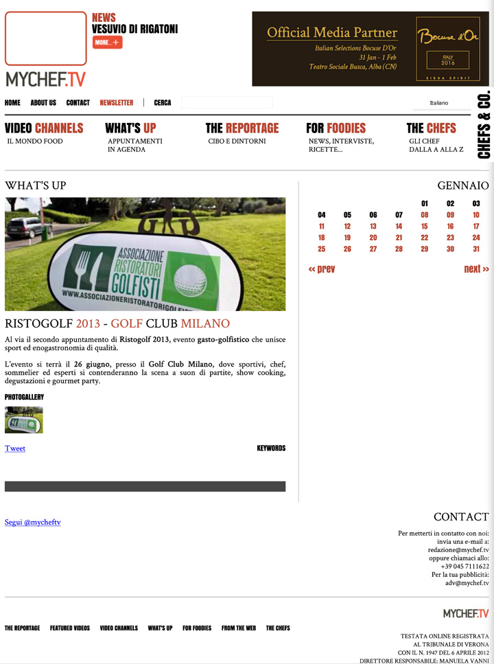 Ristogolf 2013 al Golf Club Milano - MyChef.tv