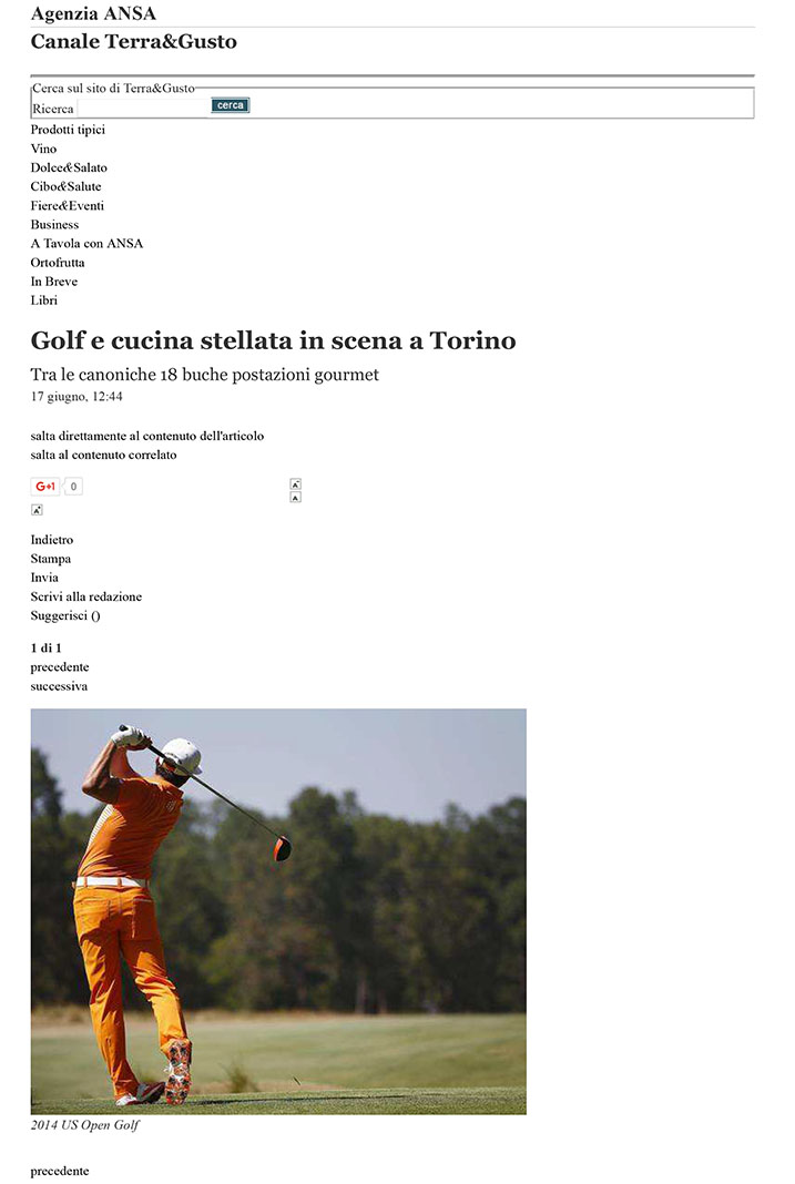 Golf e cucina stellata in scena a Torino - Fiere&Eventi - Terra&
