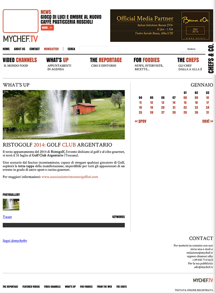 Ristogolf 2014: Golf Club Argentario - MyChef.tv