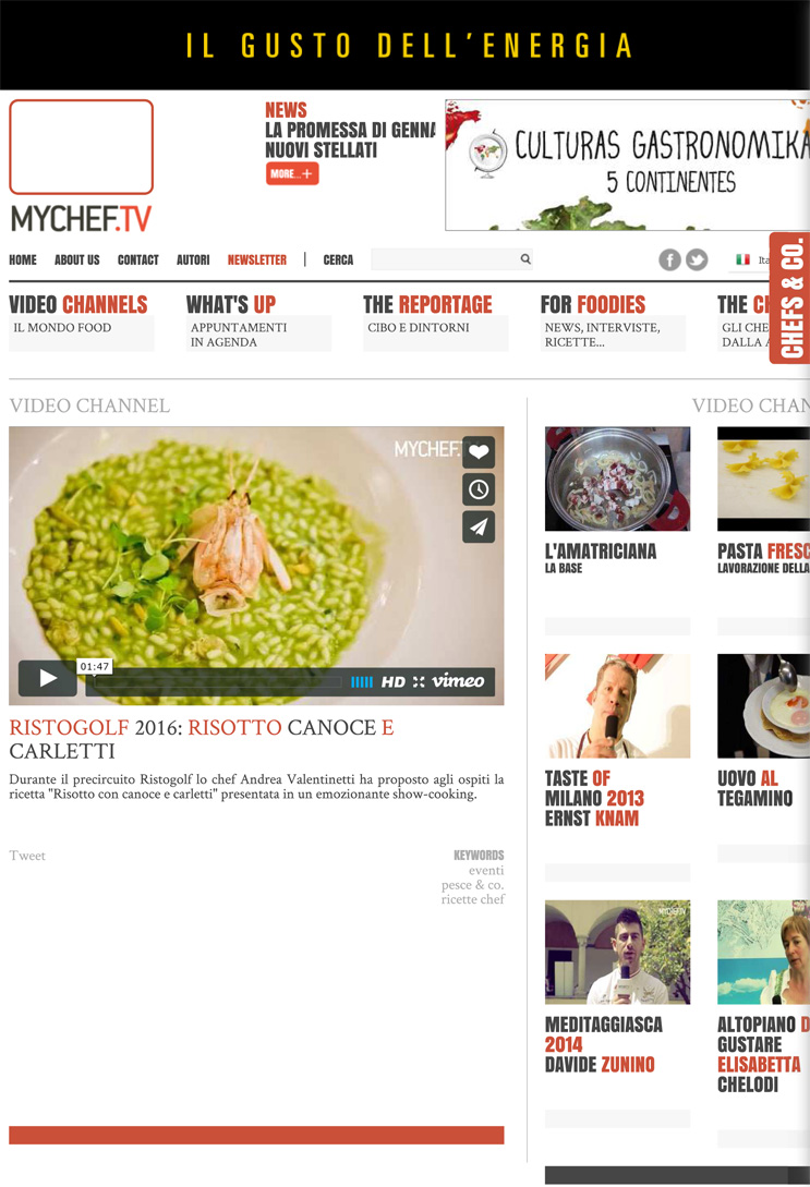 Ristogolf: risotto con canoce e carletti - MyChef.tv