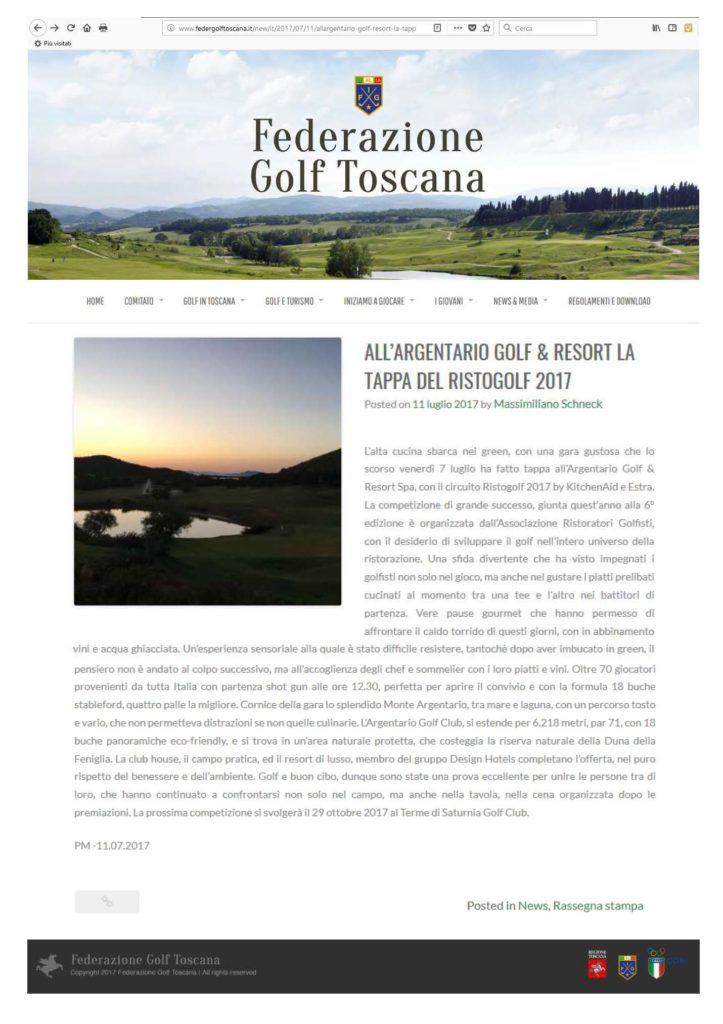 Federazione Golf Toscana11 Luglio 2017