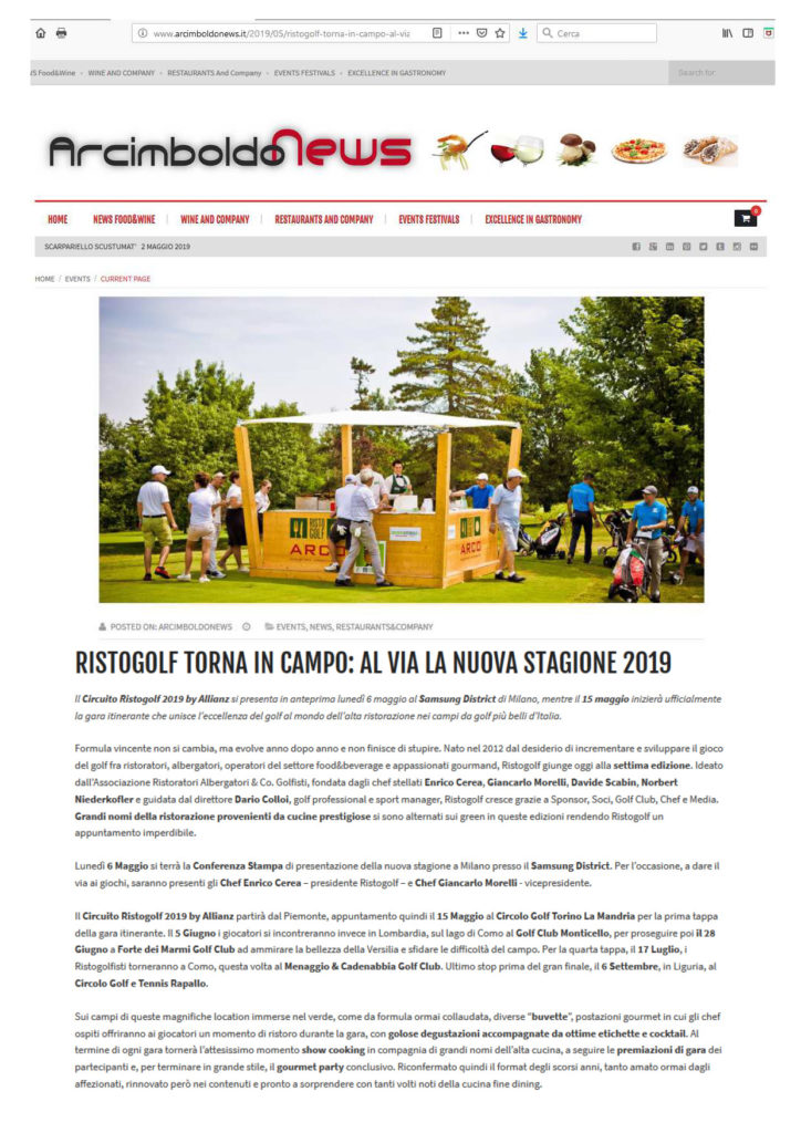 Arcimboldo News2 Maggio 2019