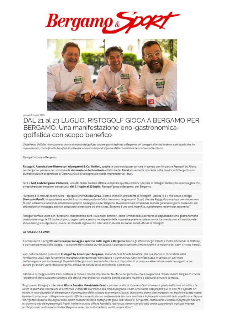 Bergamo & Sport9 Luglio 2020