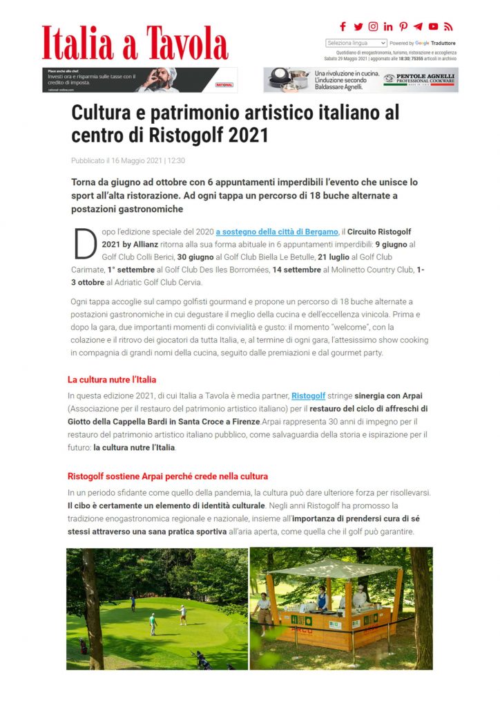 Italia a Tavola16 Maggio 2021
