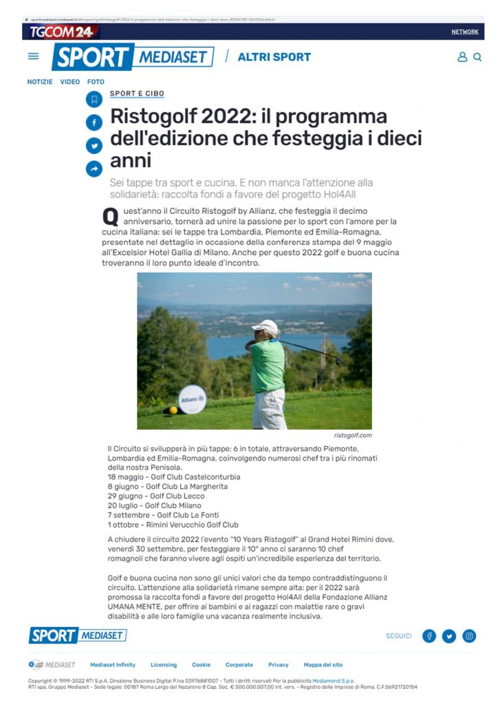 Sport Mediaset9 Maggio 2022