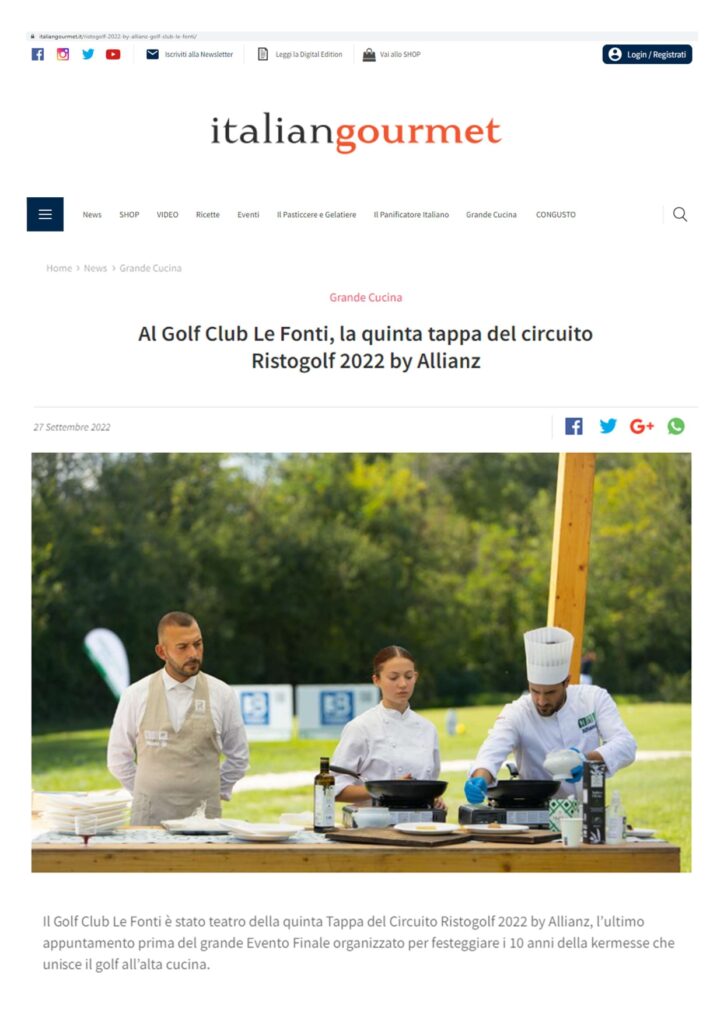 Italian Gourmet27 Settembre 2022