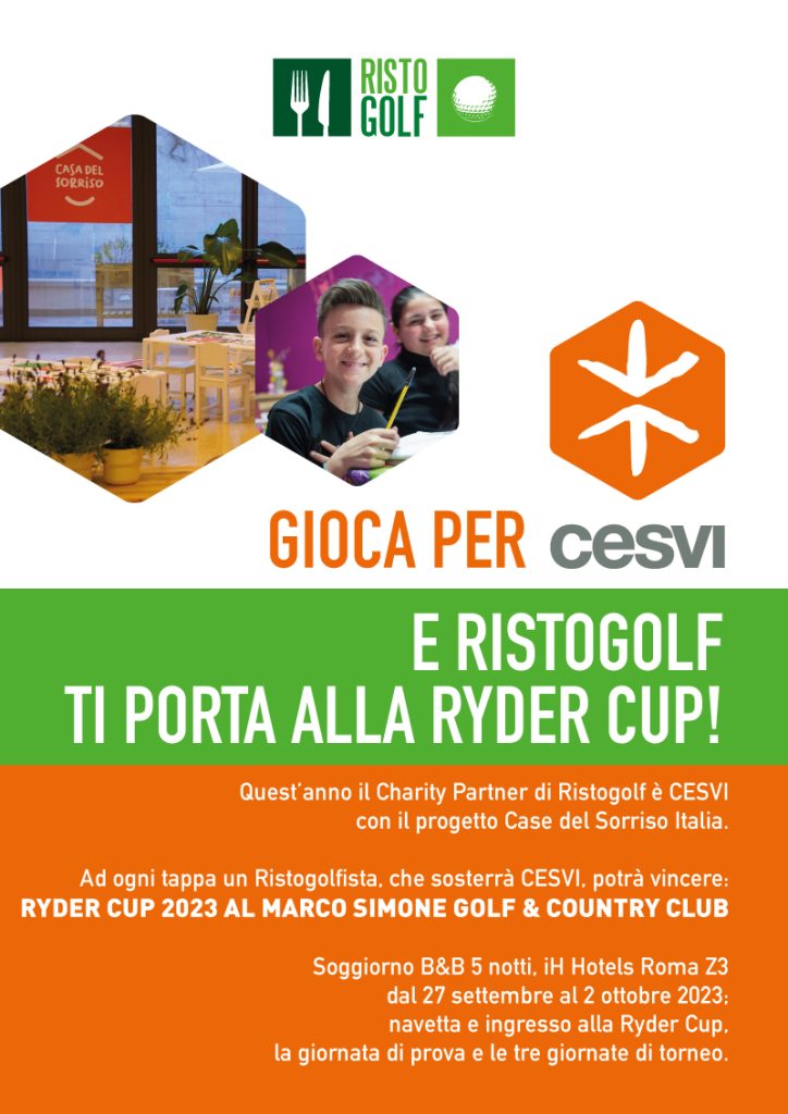 Gioca per CESVI e Ristogolf ti porta alla Ryder Cup!