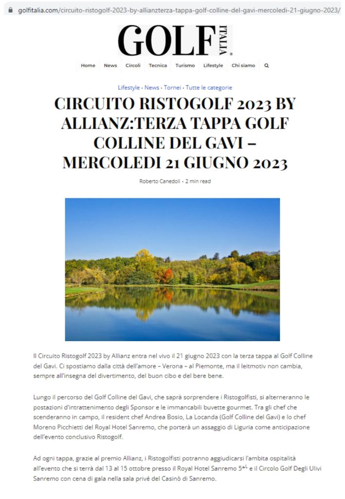 Golf Italia  20 Giugno 2023