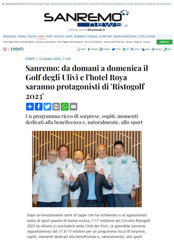 Sanremo News  12 Ottobre 2023