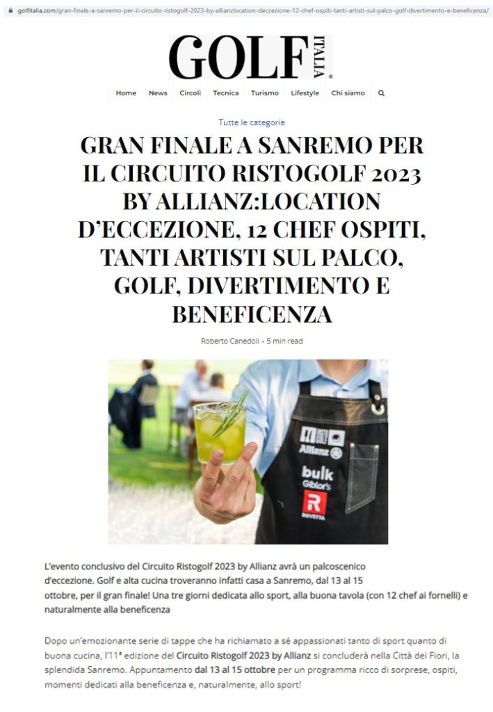 Golf Italia  16 Ottobre 2023